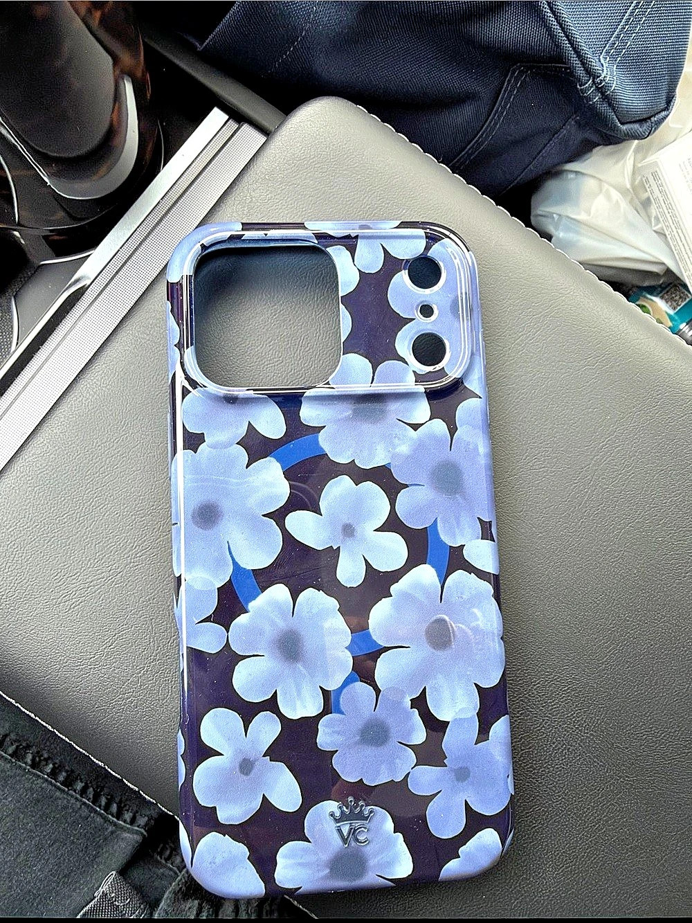 Velvet Caviar French Blue Floral iPhone Case Blue & Purple( iPhone 17 pro max)